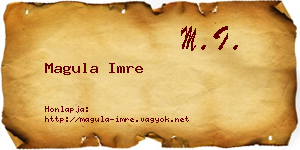 Magula Imre névjegykártya